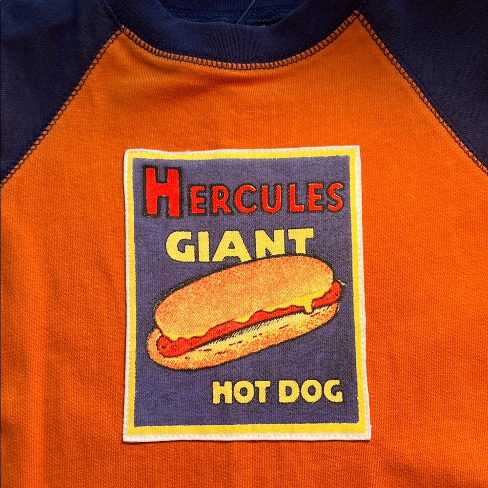 Vintage Giant Hot Dog Kids Romper - Orange and Black HERCULES - Picture 5 of 8